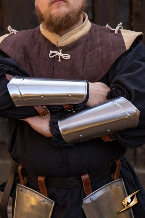 Scout bracers, underarm armour, polished, 1 mm