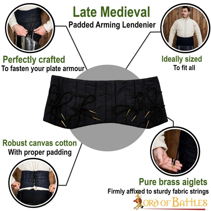 Medieval lendenier, black