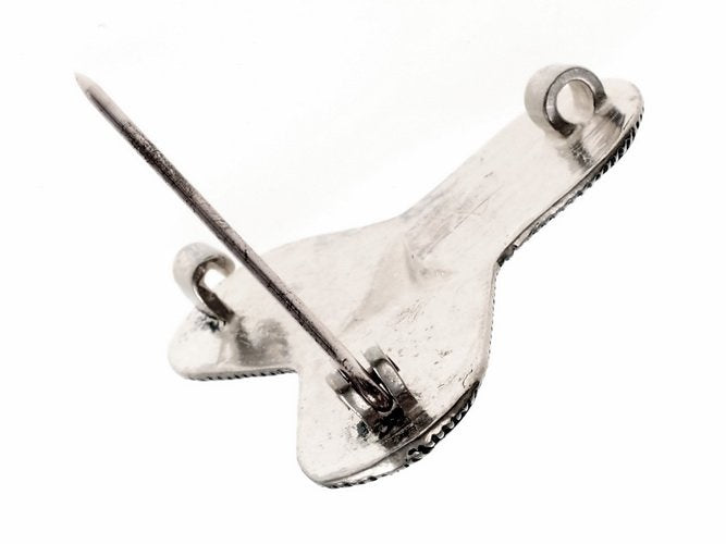 Viking trefoil fibula Tranby, silver-plated