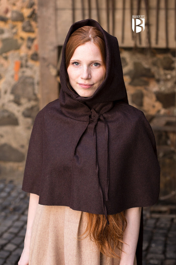 Chaperon Curt, wool mix, brown