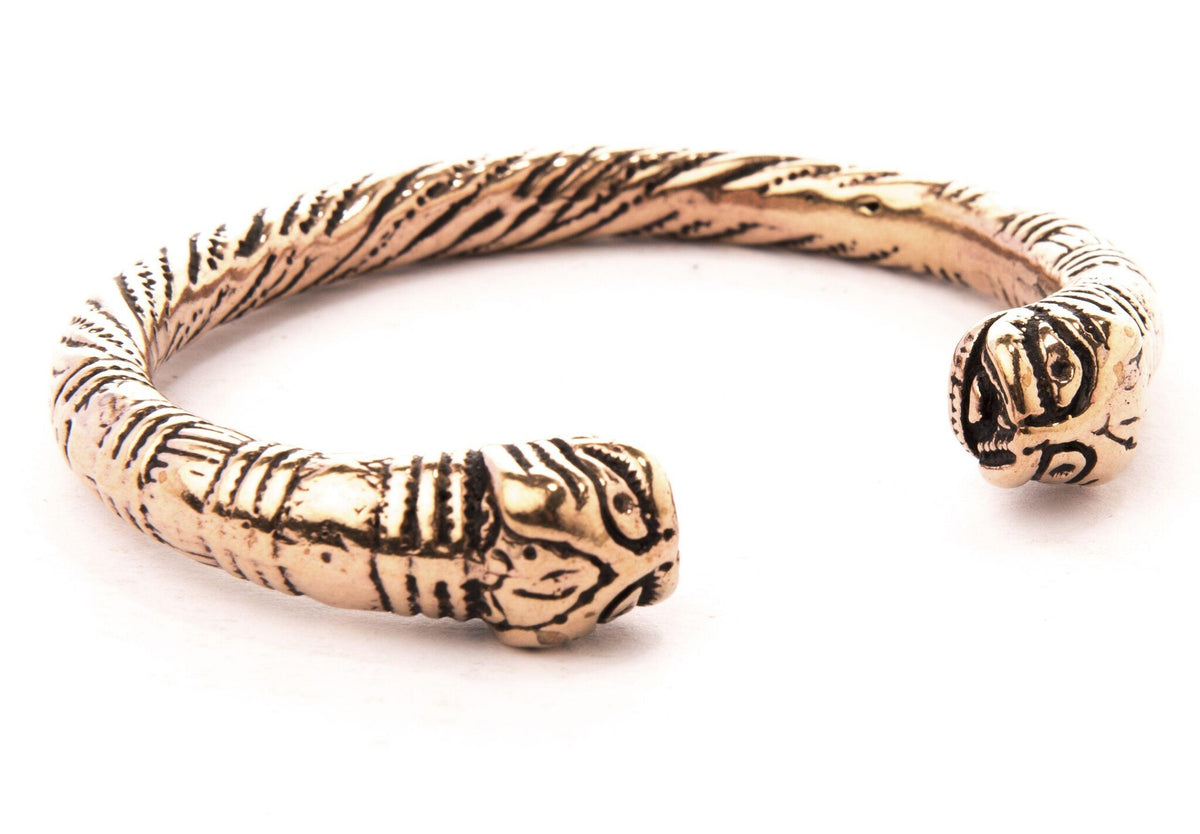 Viking bracelet Midgard snake, bronze