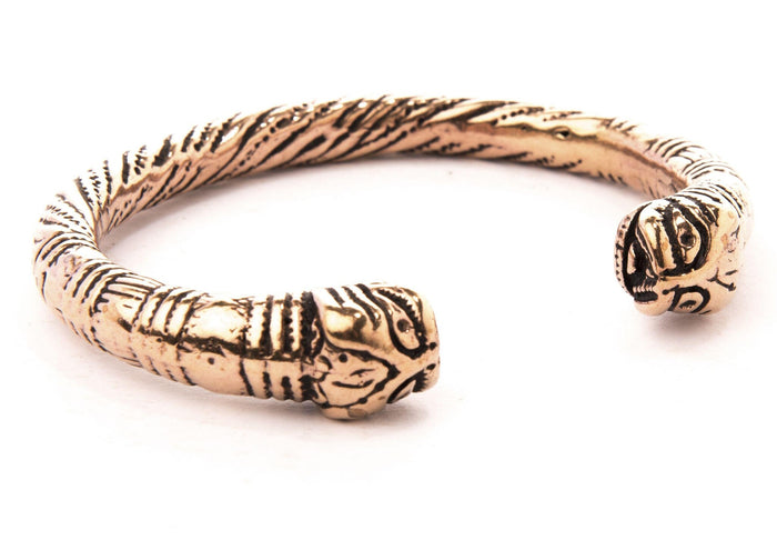Viking bracelet Midgard snake, bronze