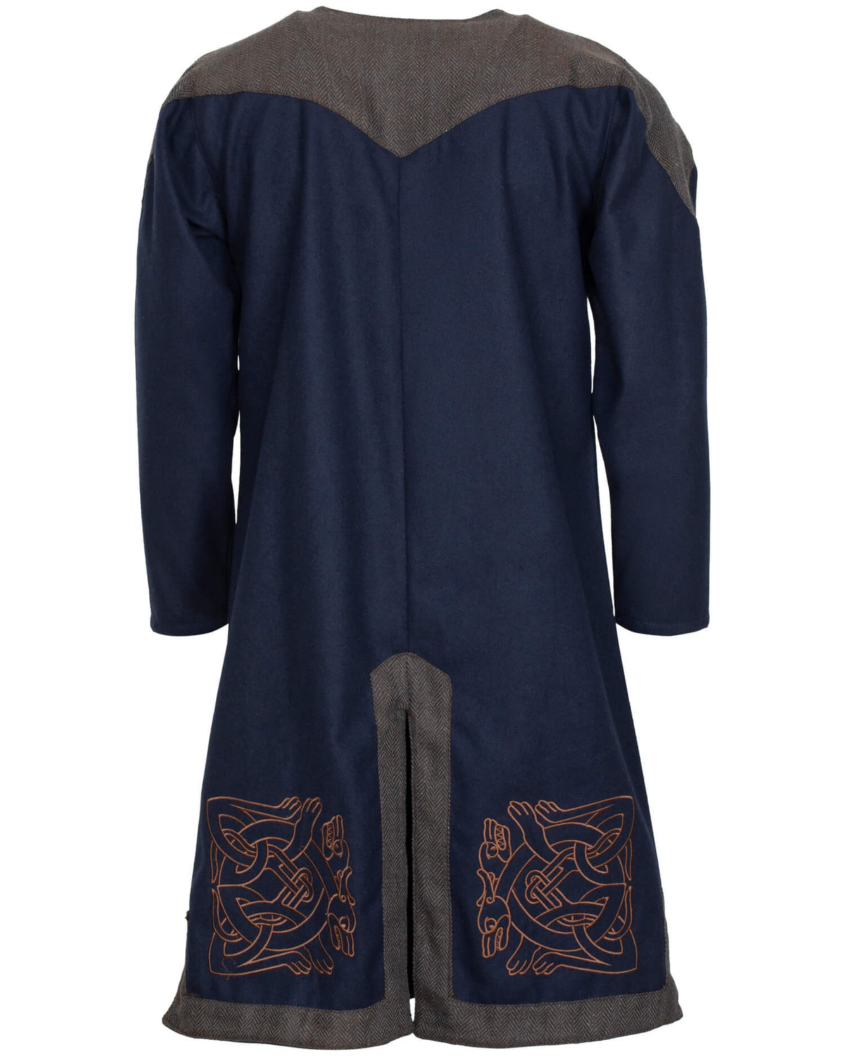 Embroidered Norgaard tunic, wool blend, blue