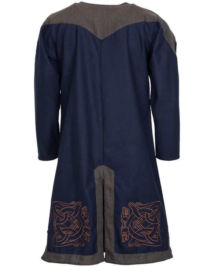 Embroidered Norgaard tunic, wool blend, blue