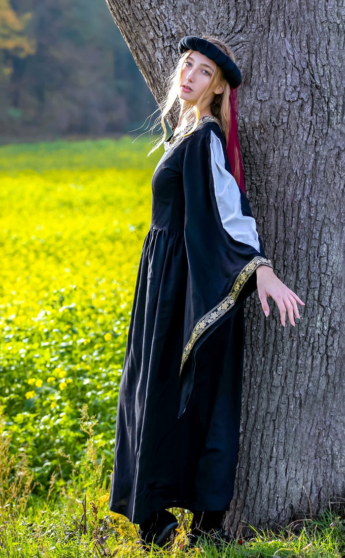 Garland for ladies, black-red