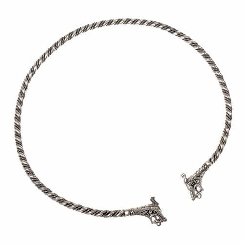 Viking torque Haithabu, silvered bronze
