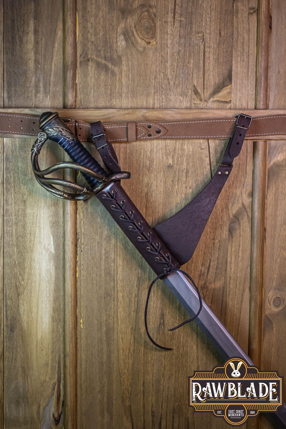 Breda Rapier Holder Small - Brown - Right-handed