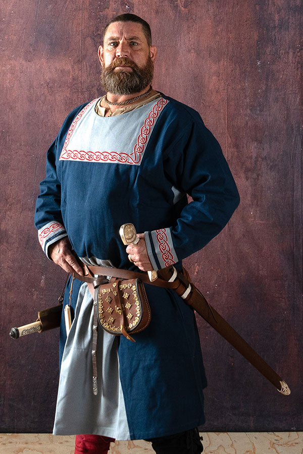 Frankish tunic Childeric, blue