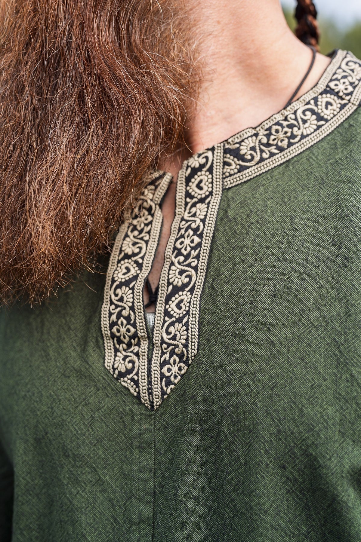 Celtic tunic, short sleeves, green