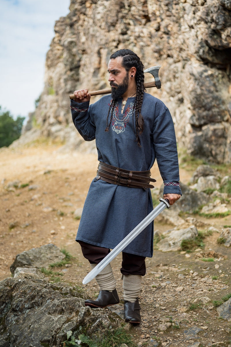 Vikingatunika varg Fenrir, blå