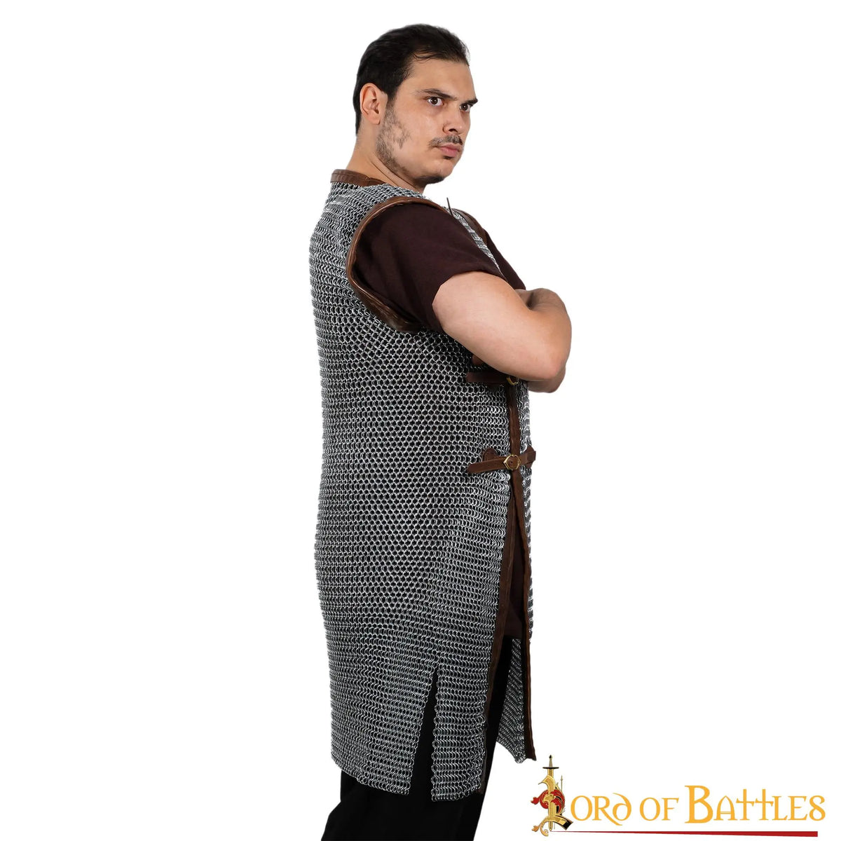 Chain mail Byrnie long, unriveted, galvanised 10 mm