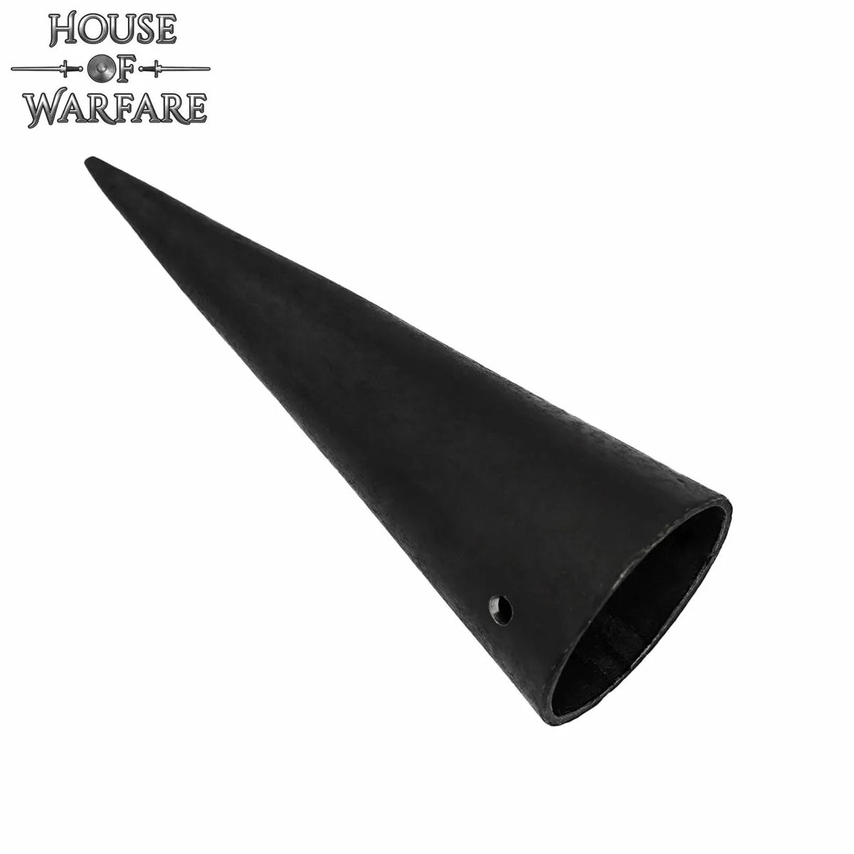 Conical butt cap, hand-forged, sharp