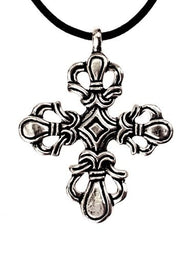 Viking cross amulet Slagelse, silvered bronze