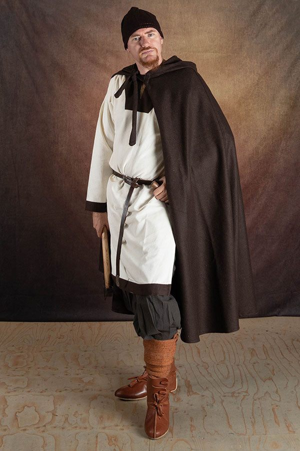 Frankish tunic Clovis, natural-brown