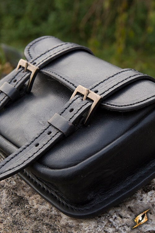 Læderbæltetaske Niccola, sort