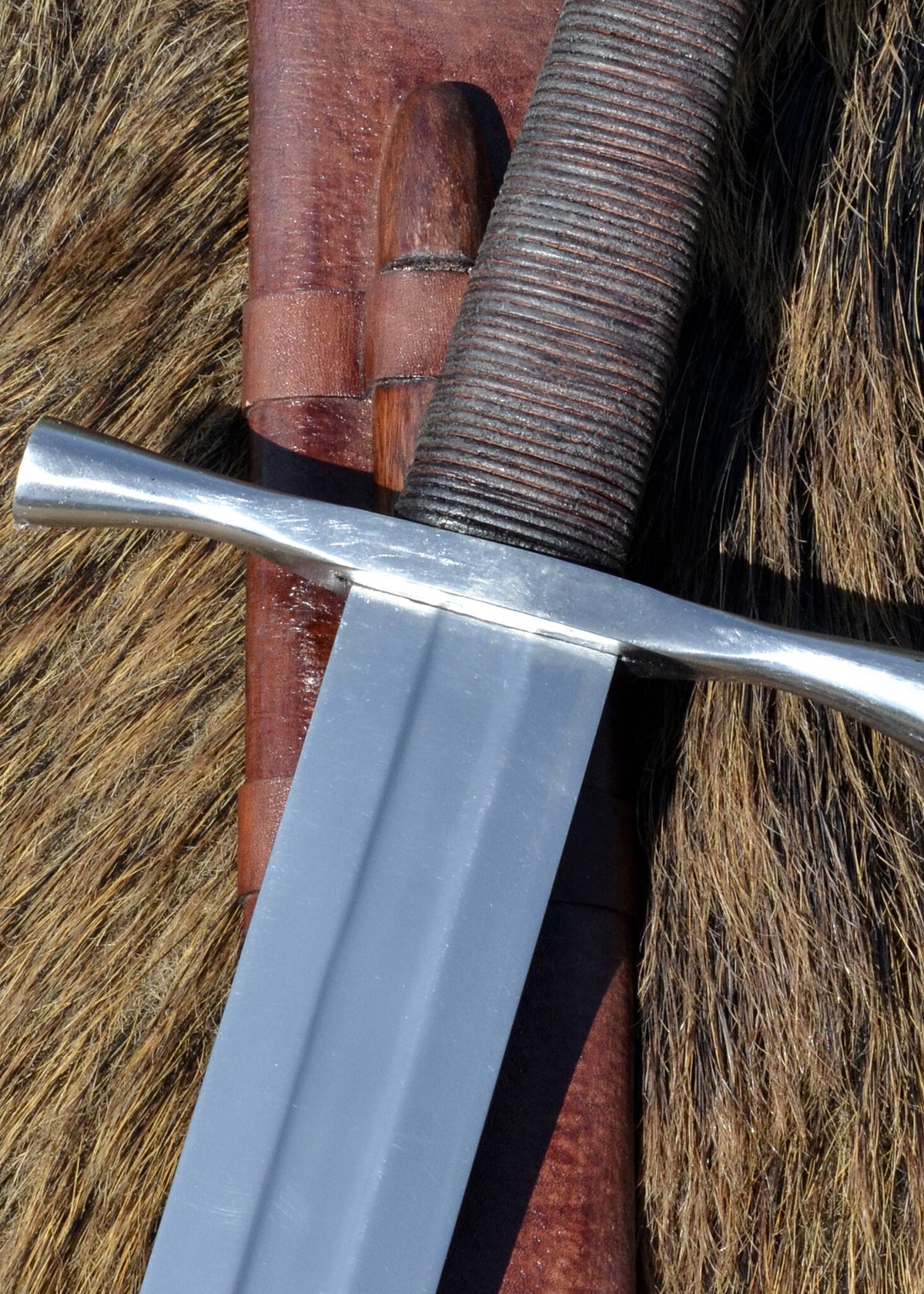 English single-handed sword, 13th century, blunt (battle-ready)