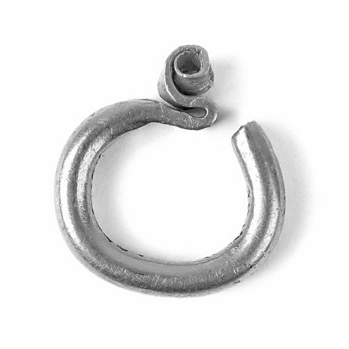 Slavic temple rings, S, silvered bronze