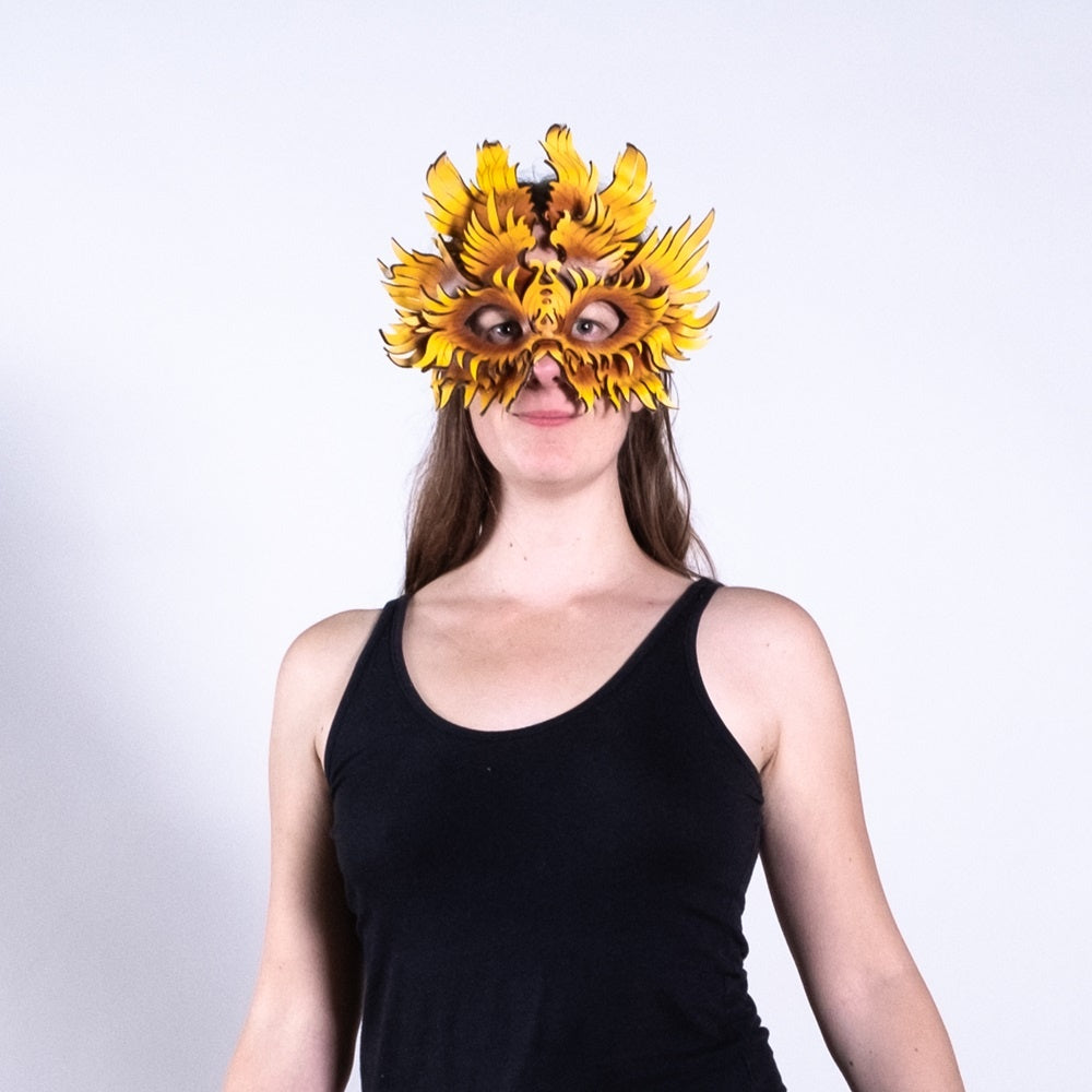 Leather bird mask