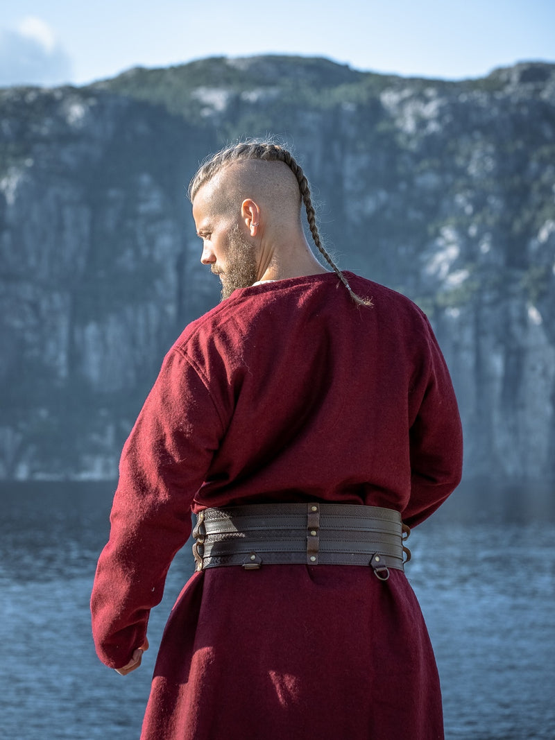 Caftan Gustav, rouge, mélange de laine