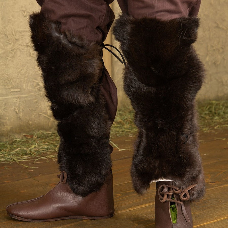 Protezione per gamba in pelliccia Alaska, nera