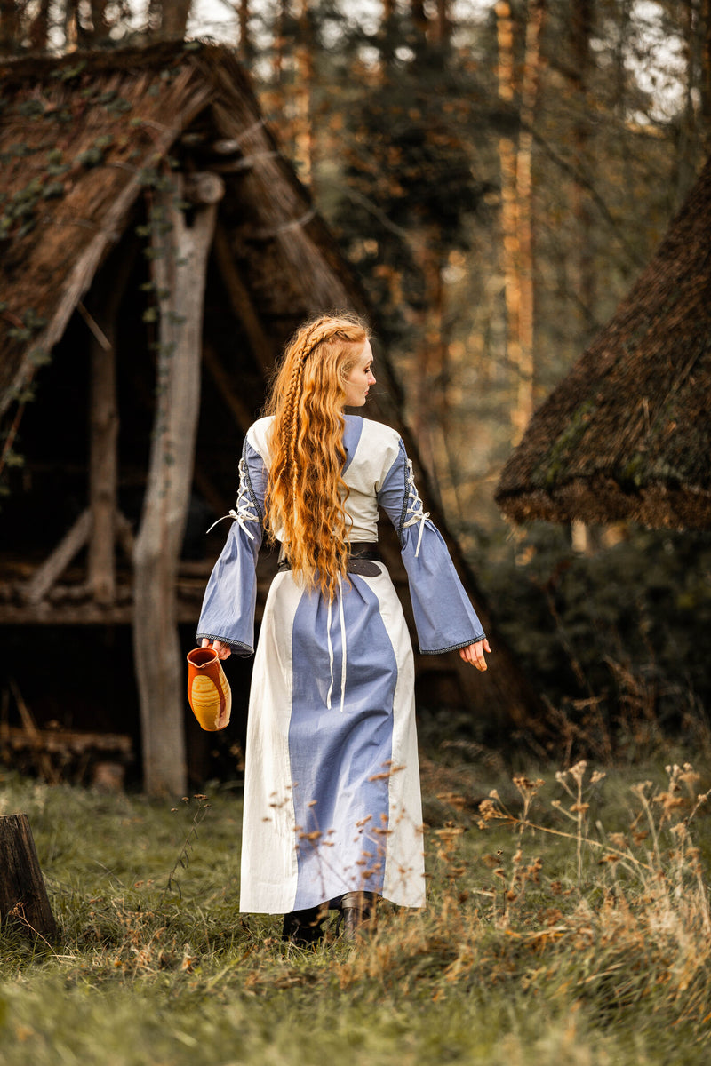 Medieval dress Serena, blue