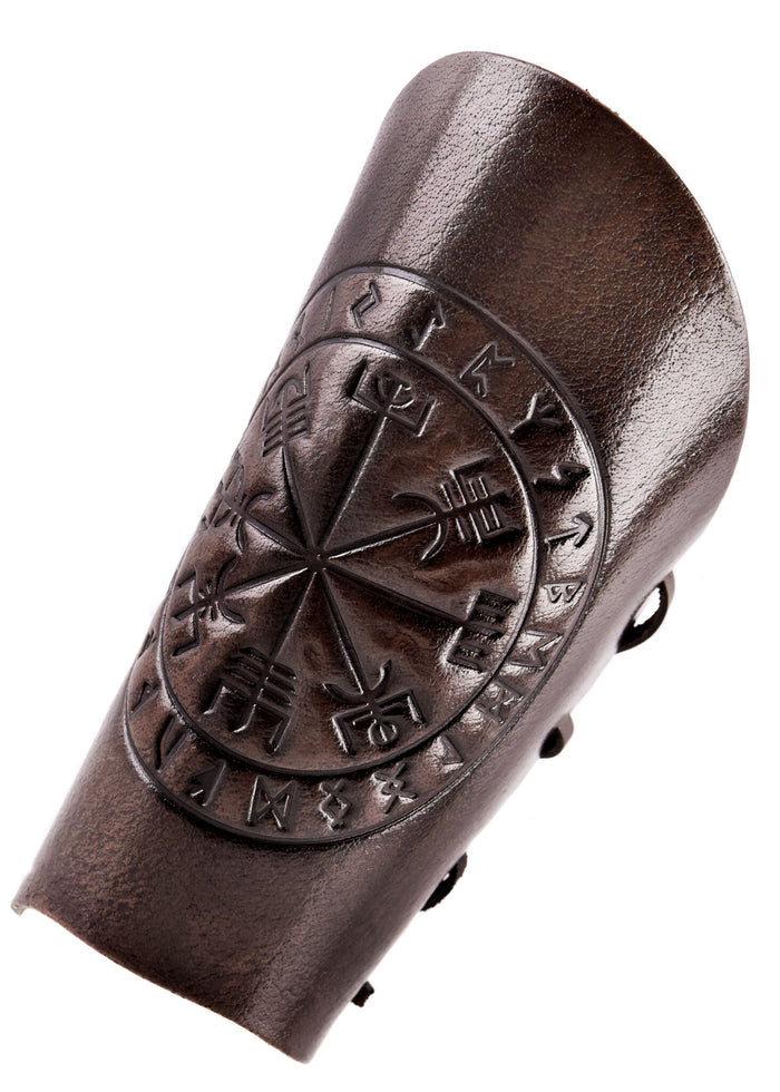 Vegvisir leather bracers, underarm guards