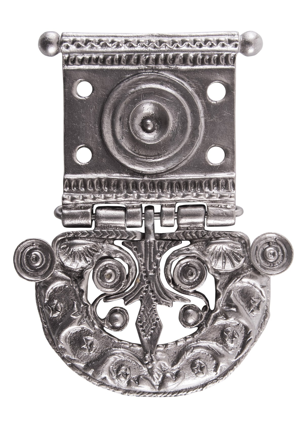 Roman belt buckle Tekija, tinned brass