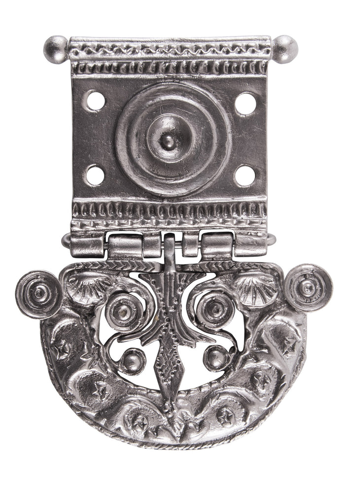 Roman belt buckle Tekija, tinned brass