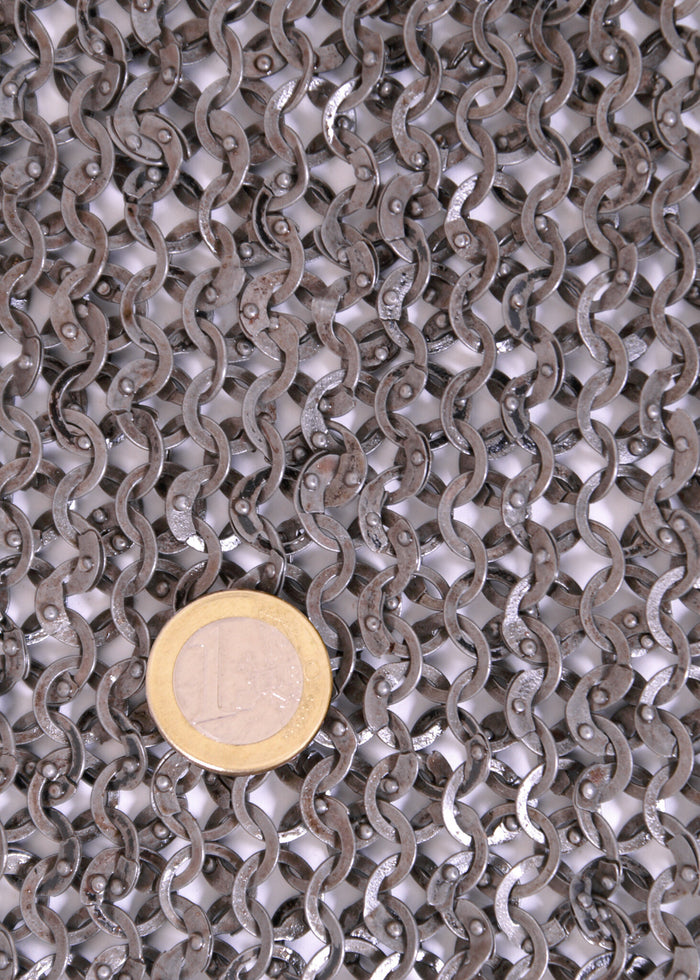 Camail, aventail, untreated, flat rings – round rivets, 8 mm
