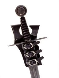 Medieval sword holder for belt, black