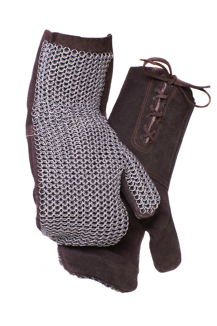 Chainmail mittens, muffs, untreated, 6 mm