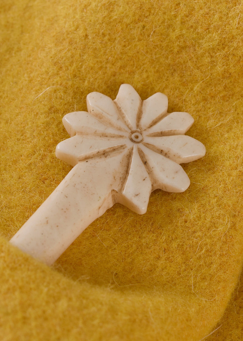 Romeinse haarnaald met ster, been