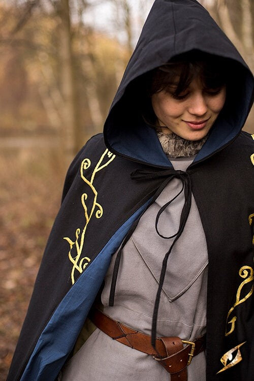 Embroidered cloak Terra, brown
