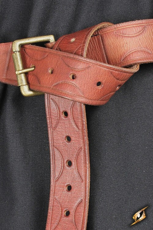 Leather belt Aruthia, 160 cm, brown
