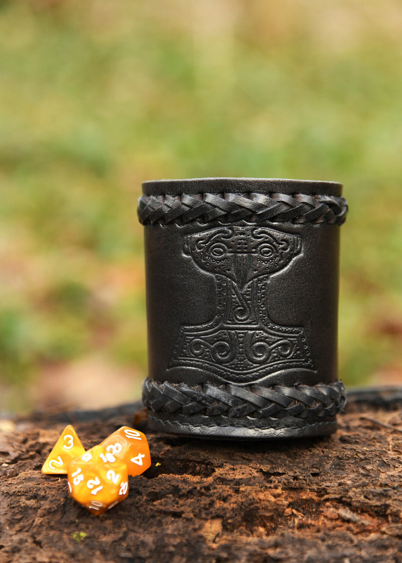 Mjölner tärningsbägare, svart