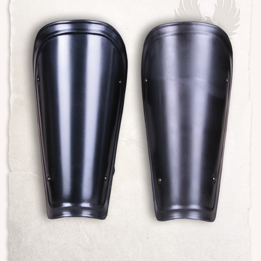 Greaves Adam, shin guards patinated, 1.2 mm