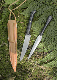 Medieval eating pick and eating knife, stainless steel