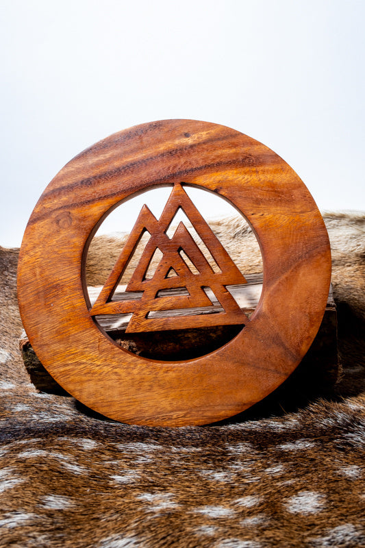 Woodcarving Valknut