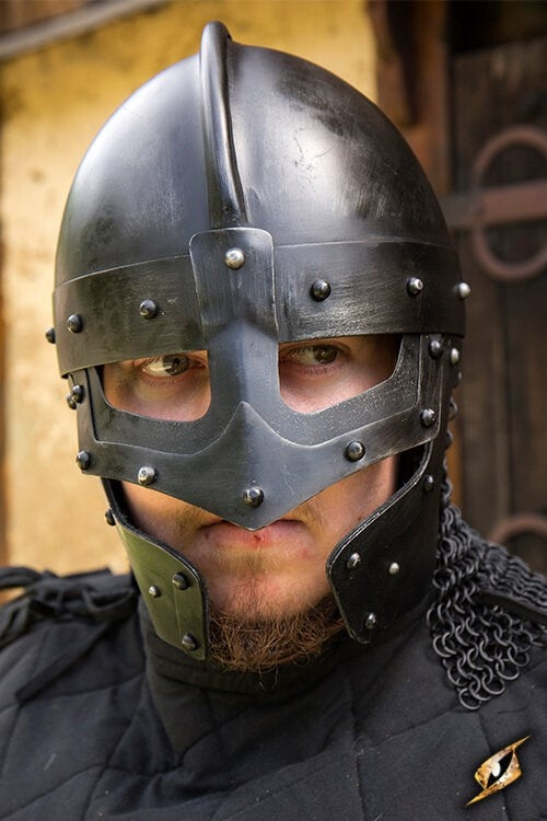 Viking spectacle helmet with chainmail, 1-1.2 mm