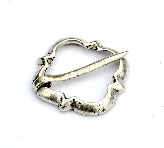 Medieval brooch Eva of Reims, silvered bronze