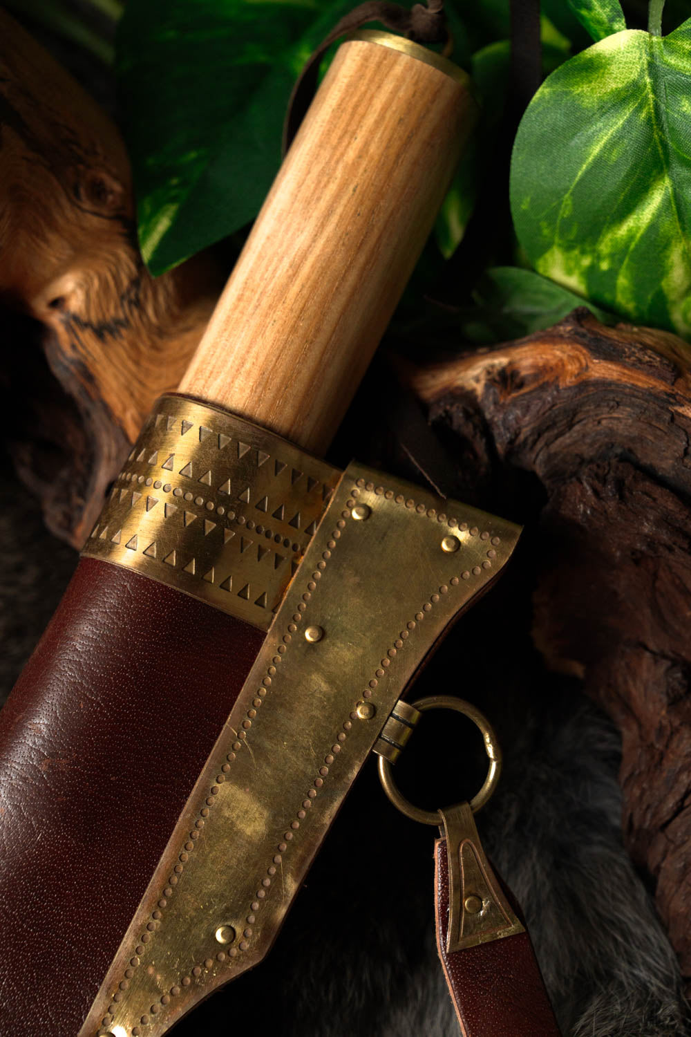 Viking seax Thingvellir, damascus steel, semi-sharp