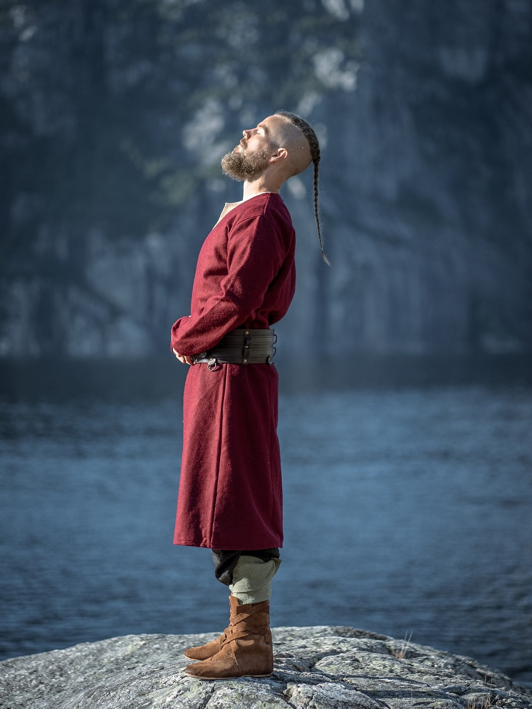 Kaftan Gustav, red, wool blend