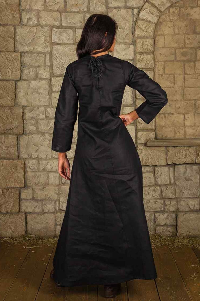 Marita dress, light cotton, black