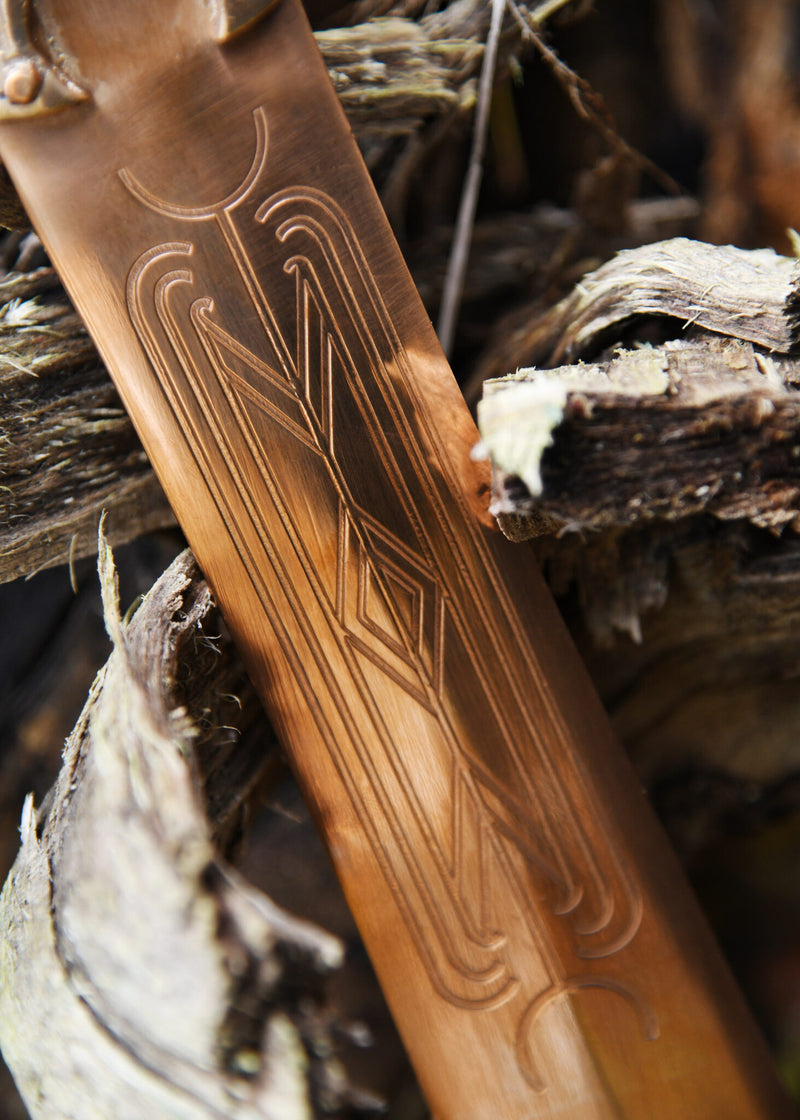 Espada de la Edad del Bronce, Dinamarca, semi-afilada