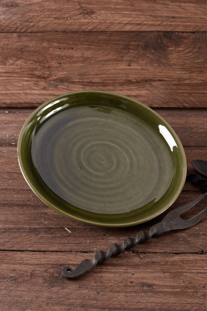 15th century plate, green