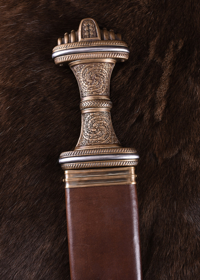 Miecz anglosaski Fetter Lane, stal damasceńska, półostry