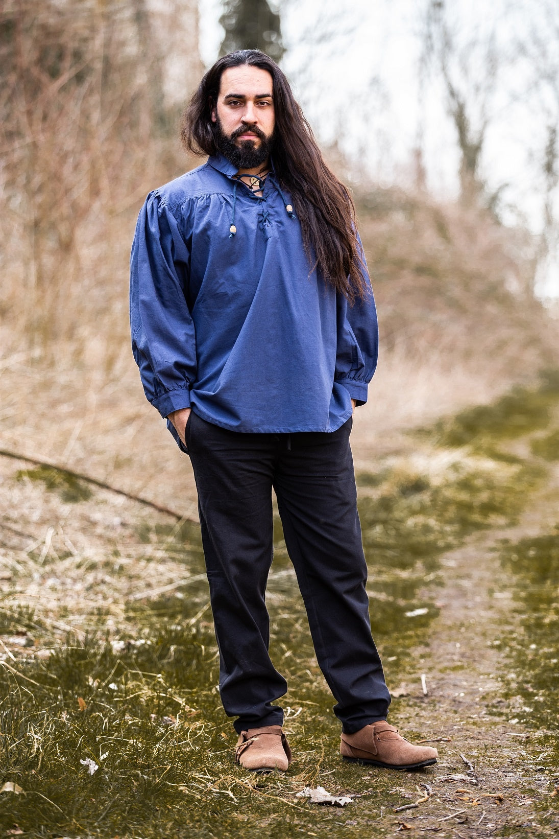 Medieval shirt, blue