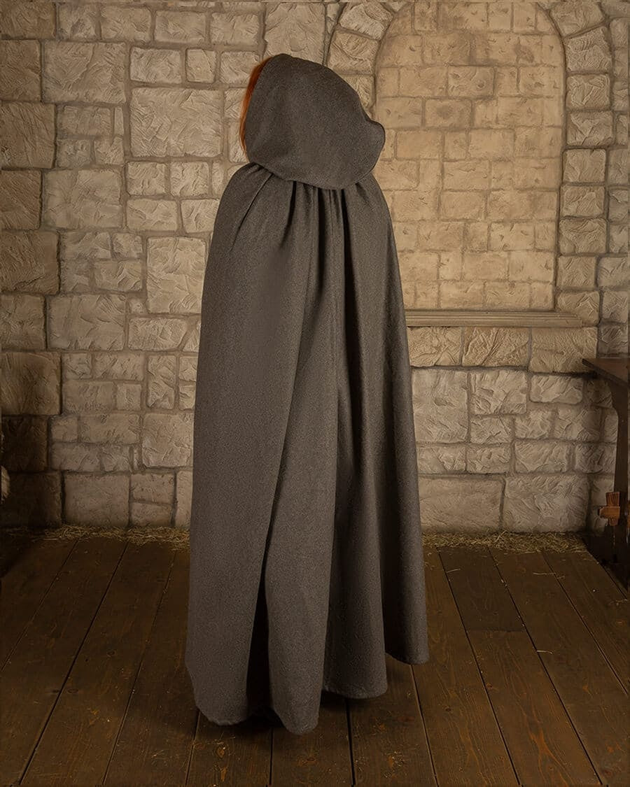 Cloak Harun, wool blend, olive