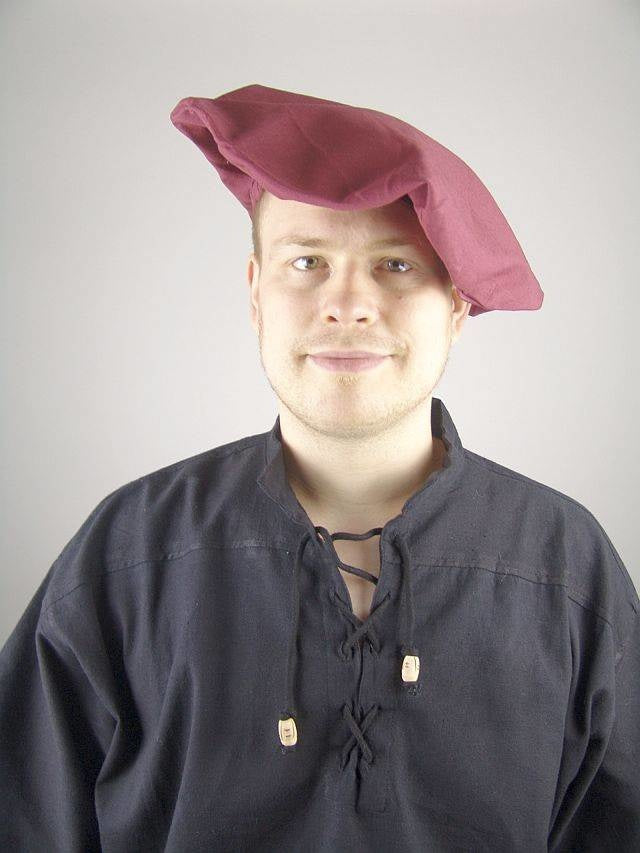 Cotton beret, brown