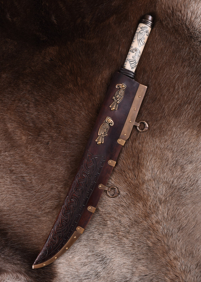 Viking scramaseax Hugin and Munin, semi-sharp